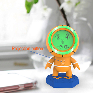 Réveil numérique mignon en forme de ballon de basket, veilleuse, horloge pour enfants, entraînement au sommeil, projection LCD, réveil avec expression - Product Image 4