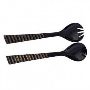 Cucharas de Cuerno de Búfalo de Alta Calidad con Mango, Cuchara de Cuerno para Ensaladas, para Servir en el Hogar y Hoteles, para Regalos Empresariales - Product Image 1