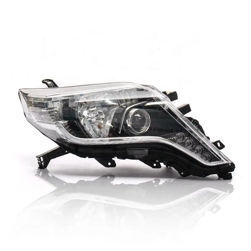 Maictop phụ kiện xe hơi LED cao thấp chùm DRL đầu đèn pha đèn pha cho Land Cruiser Prado fj150 đầu ánh sáng 2014