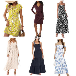 Vestidos de Algodón para Mujer al por Mayor, Modelo QZ-040, Origen CN/GUA, Importación Directa, Stock en Fardos, Ropa al por Mayor - Product Image 1