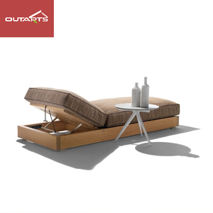 Chaises longues <span class=keywords><strong>de</strong></span> luxe en <span class=keywords><strong>bois</strong></span> pour piscine, tout temps, lit <span class=keywords><strong>de</strong></span> <span class=keywords><strong>soleil</strong></span> <span class=keywords><strong>de</strong></span> plage, chaise longue en teck d'extérieur avec 5 ans <span class=keywords><strong>de</strong></span> garantie - Product Image 3