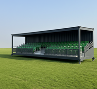 Tribunes de stade de football en conteneurs préfabriqués de 20/40 pieds, tribunes mobiles temporaires, solution de sièges temporaires, tribunes de spectateurs pour sports de plein air