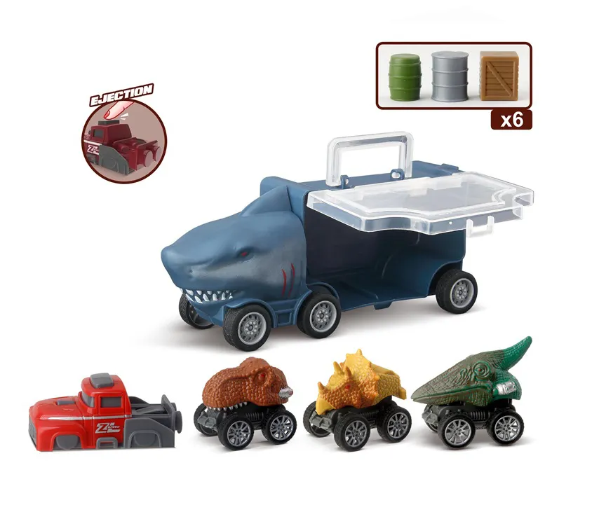 Cheap Shark container with dinosaur cars free wheel monster dinosaur truck car toy