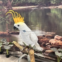 Bleu Lézard Réaliste Artificielle Animatronic Animaux Live Taille Oiseau Perroquet Modèle pour Centre Commercial