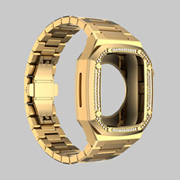 Bracelet de montre Mingfung en acier inoxydable de luxe avec boucle à ardillon pour les séries de montres 8/7/6/5/4 avec logo personnalisable