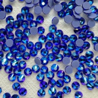 OPL Usine En Gros Cristal Multicolore Lâche Strass Hot Fix SS6 SS10 SS16 SS20 SS30 pour Faire Des Robes Saphir AB