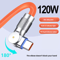 Kabel Data USB Type-C Putar 3-in-1 Pengisian Daya Super Cepat 120W 6A 1M 1.5M 2M Kabel Charger Ponsel