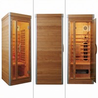 Sauna Eléctrica de Diseño Moderno con Infrarrojos Lejanos para la Salud, Sauna Interior de Madera Sólida para Uso en Hoteles
