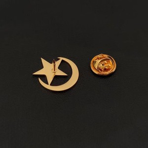 Broche de costume étoile de lune en acier inoxydable col de chemise épingle de personnalité épinglette en métal - Product Image 5