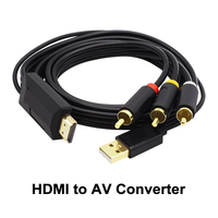 Adaptateur HDMI vers AV CVBS convertisseur Composite blindé câble RCA pour Consoles de jeu rétro pour PC PS4 PS5 XBOX