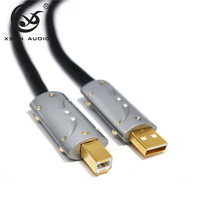Câbles de données audio-vidéo XSSH DIY 6MM Dia. Câble d'extension USB 3.0 de type A à type B, 4 cœurs, OFC plaqué argent, DAC