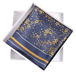 Custom Italian Natural Printed Twill Silk Fabrics High Quality 100% Pure Silk With Customized Logo For Women Scarf