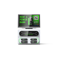 Distributeur automatique de batteries externes partagées à 4 emplacements, charge rapide 60W, affichage LED POS intégré pour café, barbier, salon de beauté, KTV
