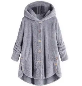 셰르파 여성 버튼 재킷 블레이저 패션 털이 겨울 따뜻한 코트 맞춤형 디자인/OEM 직접 의류 공장 공급