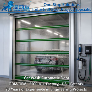 Porta Rapida Industriale in PVC Trasparente Personalizzata per Officine, Magazzini e Autolavaggi - Soluzione Antipolvere ad Alta Velocità - Product Image 1