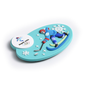 Aimant de réfrigérateur personnalisé en PVC, souvenir touristique, Jeux Olympiques d'hiver - Product Image 4