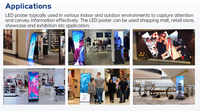 Affichage numérique LED pliable et mobile 4K HDR10+ avec pas de pixel de 2,5 mm, WiFi, support, signalisation numérique, centres commerciaux, magasins de détail, vitrine
