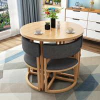 Ensemble de table et chaises rondes pliables, gain de place, pour réception, négociation, café, salon de thé, bureau de vente, salon