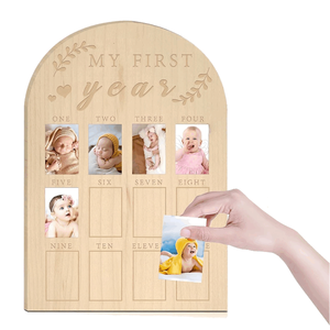 Cadre <span class=keywords><strong>photo</strong></span> en bois pliable fait main pour les événements mémorables de <span class=keywords><strong>mon</strong></span> premier anniversaire, idéal pour la décoration de fête (vente en gros) - Product Image 1