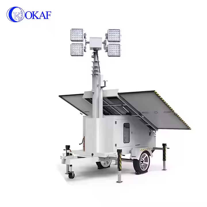 Solar Outdoor Mobile Antenna Trailer for