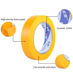 Youjiang Gele Kleur Recyclebare Spuitverf Maskeren Ambachtelijke Verpakking Idee Diy Decoratie Crêpe Papier Zelfklevend Tape