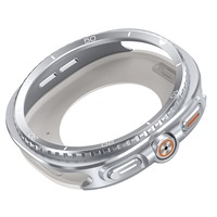 Boîtier de montre connectée personnalisé OEM en alliage de zinc + PC, avec cadre métallique rotatif, pour Samsung Watch 8 46mm, durable et de qualité supérieure