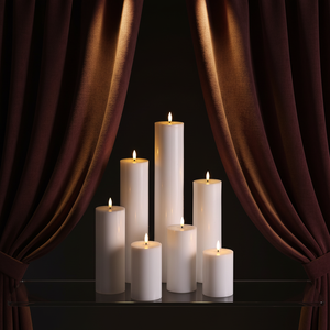 <span class=keywords><strong>Bougie</strong></span> <span class=keywords><strong>LED</strong></span> sans flamme à piles en cire de paraffine, fabriquée à la main, écologique et sûre, par Mermei - Product Image 1