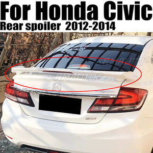 สปอยเลอร์สำหรับ Honda Civic ปี 2012 2013 2014 วัสดุ ABS สีรองพื้น สปอยเลอร์หลังคาท้ายรถยนต์ ชุดแต่ง - Product Image 1