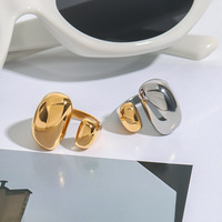 Bagues ouvertes unies audacieuses de qualité supérieure Gaovo Niche, résistantes au ternissement, en acier inoxydable, bijoux minimalistes tendance