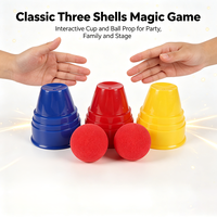 Tasse et balle de magie de scène professionnelle en plastique grand format – Accessoire de magie de close-up pour illusionnistes
