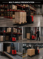 Chariot élévateur électrique industriel 1 tonne 2 tonnes pour palettes, hauteur de levage 3500 mm pour système de rayonnage