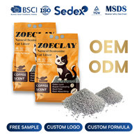 Litière pour chat en bentonite de qualité supérieure, MSDS ISO, absorption liquide haute performance, sable pour chat, échantillon gratuit, OEM ODM