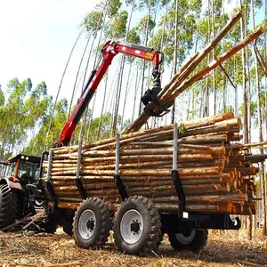 Fabbrica!! Log Loader rimorchio, rimorchio per legname con gru