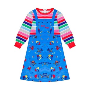Venta caliente Nuevo estilo Mono de manga larga y vestido <span class=keywords><strong>Chucky</strong></span> Disfraces de Halloween para niños y niñas - Product Image 4