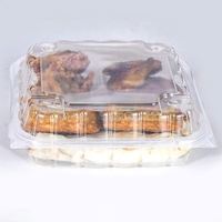 Boîte à lunch jetable à trois compartiments de 9*9*3 pouces, boîte à emporter en plastique PP micro-ondable, conteneur à clapet