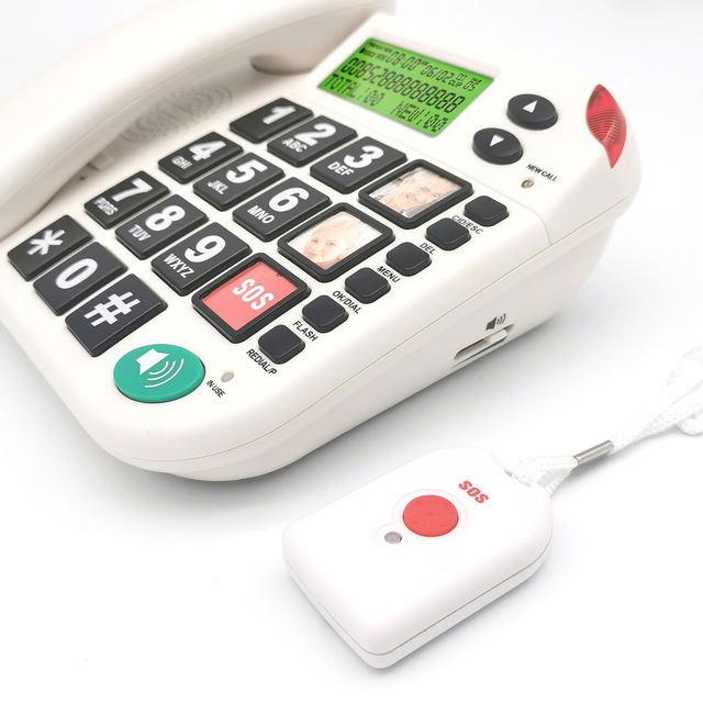 CR600-large Button Cordless Phones for Seniors Sos Button Telephone Elderly Mobile Phone with Sos Panic Button for Old People