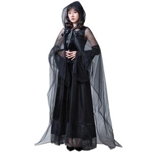 Elegante Conjunto <span class=keywords><strong>de</strong></span> Vestido <span class=keywords><strong>de</strong></span> Bruja con Hombros Descubiertos y Sombrero - Disfraz <span class=keywords><strong>de</strong></span> Halloween <span class=keywords><strong>de</strong></span> Terciopelo para Mujer, Vestido Largo Gótico para Fiesta, Cosplay y Escenario - Product Image 4