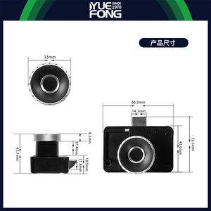 Yuefeng Fingerprint Drawer <b>Lock</b> Silver Black Aluminum Office Door Smart <b>Lock</b> With <b>Key</b> DYL10 20 Fingerprint Storage - Product Image 2