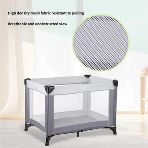 <span class=keywords><strong>Barrière</strong></span> de sécurité pour <span class=keywords><strong>enfant</strong></span> en coton et polyester écologiques, amovible, pour parc pour bébé et protection des tout-petits, noir/gris - Product Image 2
