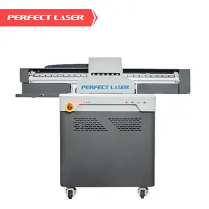 6090 Uv Flatbed Printer Vlakke Bed Voor Glas Keramisch Hout Plastic Leer Pvc Uv Flatbed Printer