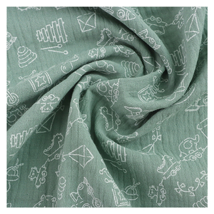 <span class=keywords><strong>XNZ</strong></span> JURAVICHY JF2585 Tela de Muselina Orgánica de Doble Gasa al por Mayor 100% Algodón con Técnicas de Tejido Arrugado para Vestidos y Pañales - Product Image 6