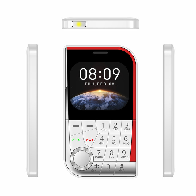 Retro V10 Card Phone 2G GSM Dual SIM Ultra Thin Credit Card Size Mobile Memory Card Slot Flashlight Feature Phone