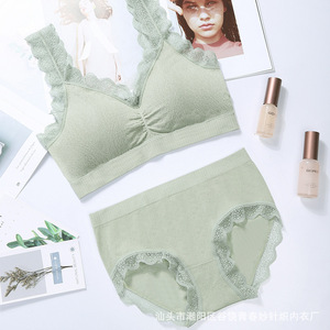 Ensemble soutien-gorge et culotte sans couture, sous-vêtements Sexy pour femmes, braser pour couvre-mamelon, Design de mode, culotte à bretelles convertibles pour dames - Product Image 6