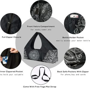 Free sample High-quality Pink Grid Puffy <b>Yoga</b> Tote Sport <b>Bag</b> for Light Ladies Customized Small Fluffy Waterproof Fitness <b>Bags</b> - Product Image 3
