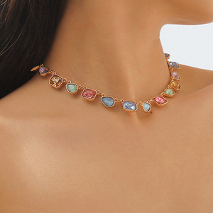 Collana da <span class=keywords><strong>Donna</strong></span> Personalizzata 2024 con Perline e Strass Colorati per Feste - Product Image 4