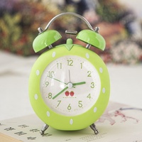 Fraise bureau horloge Table montre couleur chaude veilleuse cloche réveils bureau chevet bureau déjeuner pause chambre décor