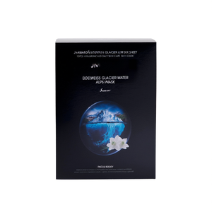 Masque en feuille JMsolution Edelweiss Glacier Water Alps 10 pièces, acide hyaluronique, soin quotidien de la peau, tous types de peau - Product Image 2