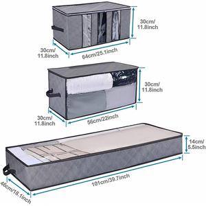 Under <strong>Bed</strong> Storage <strong>Bag</strong>, Underbed Clothes Organizer, Storage <strong>Bag</strong> Organizer With Clear Window and Reinforced Handles - Product Image 2
