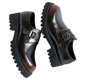 British Casual Leather Shoes - Men's Formal Business Thick-soled Height-increasing Ankle <b>Boot</b> - 2025 New Style Men's Shoes - Product Image 1