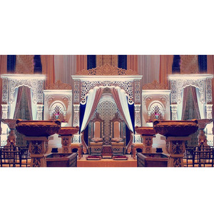 Raj Mahalฉากแต่งงาน,ติดตั้งใหม่บอลลีวูดเวทีแต่งงานที่มีสไตล์ตกแต่งเวทีงานแต่งงานดูประณีต - Product Image 1